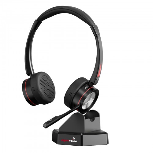 Supervoice SVC-WBT42 Professional Wireless Ai Noise Canceling Bluetooth Headset Dual